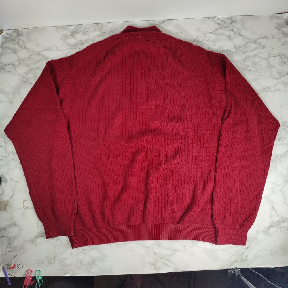 Cutter and Buck Bandon Dunes Req Sweater Quarter Zip Size Large - Picture 7 of 9